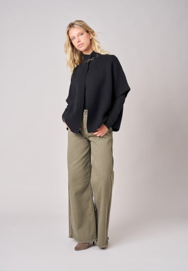 CALINA Poncho Black women-1