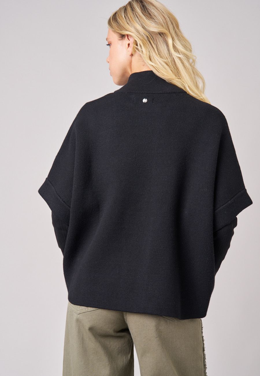 CALINA Poncho Black women-4