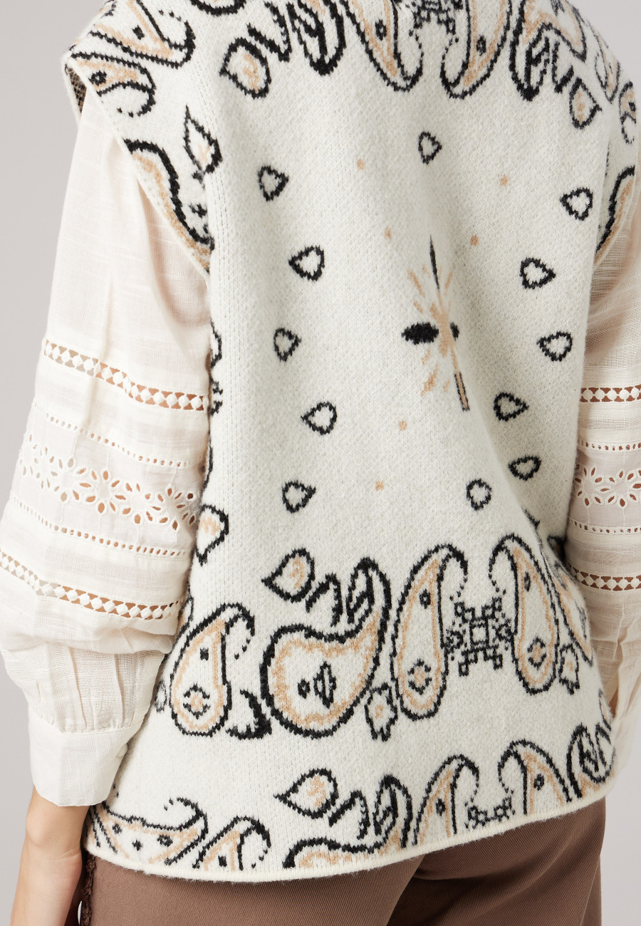Gilet MIRELLA Cream femme-3