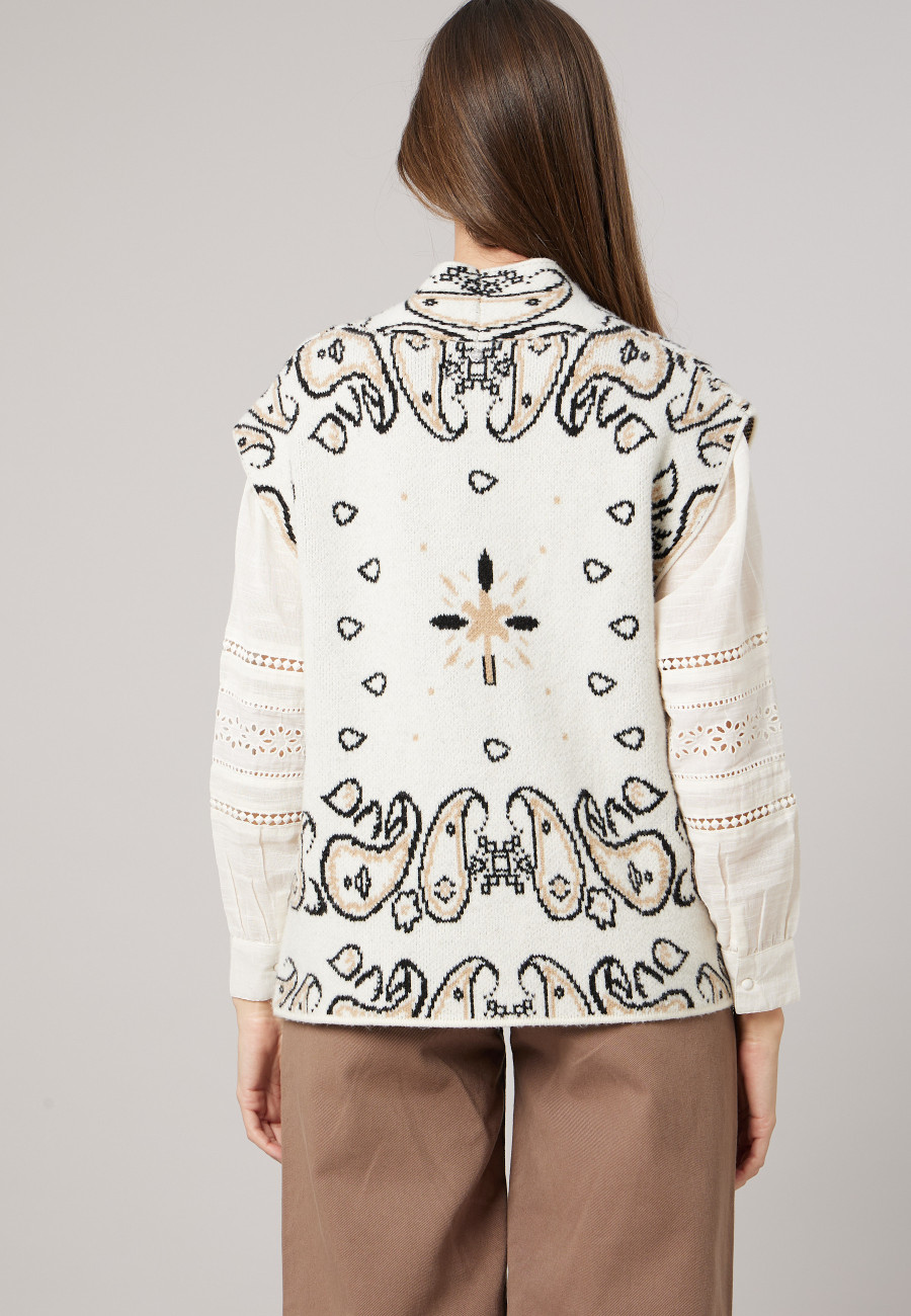 Gilet MIRELLA Cream femme-4