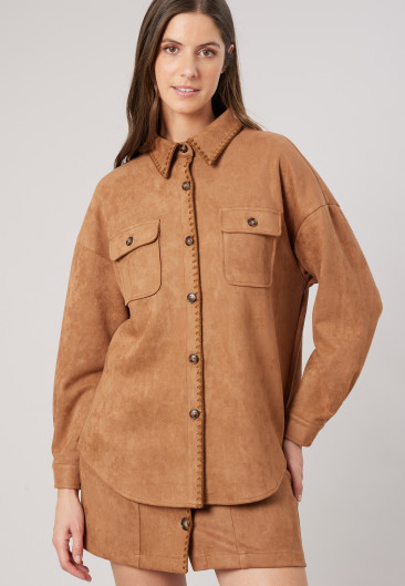 Surchemise JOHANNE Beige femme-1