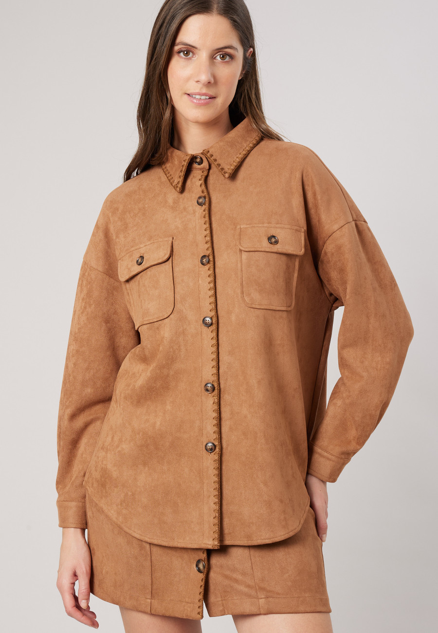 JOHANNE Overshirt Whisky women-1