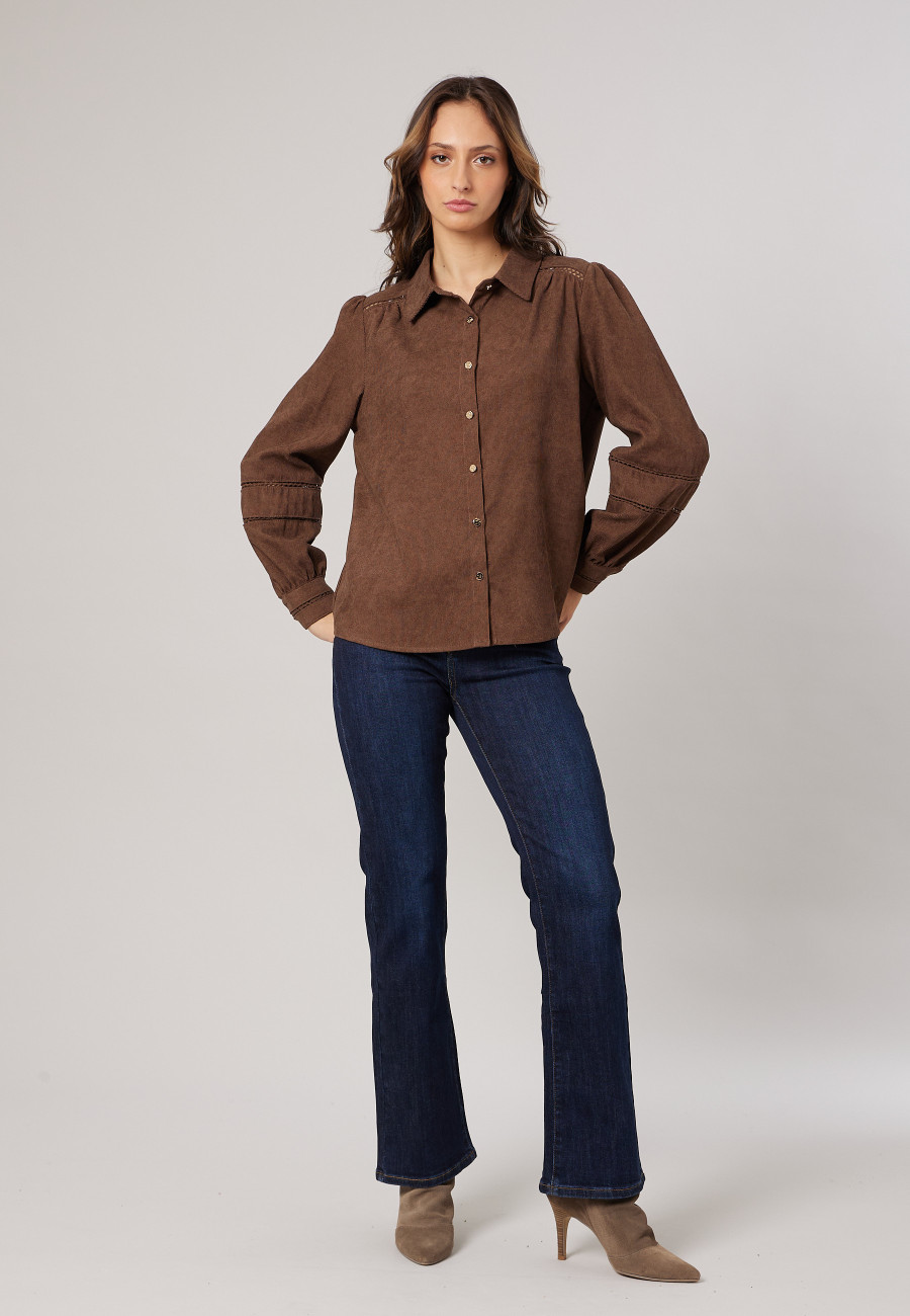 Chemise AURELYA Light Brown femme-2