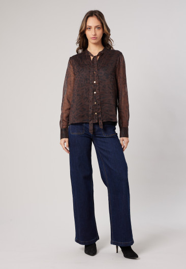 Blouse FILIPA Brown femme-1