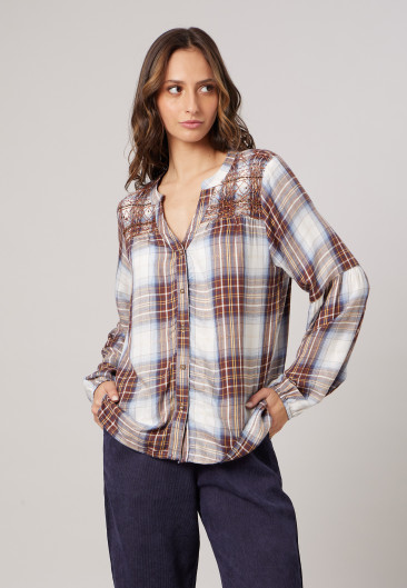 IZELIA Blouse Brown women-1