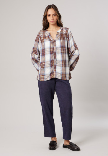 Blouse IZELIA Brown femme-1