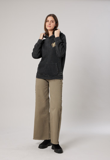 Sweat NAMASTE Noir charbon femme-1