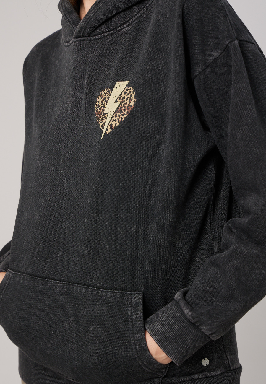 NAMASTE Sweatshirt Noir charbon women-3