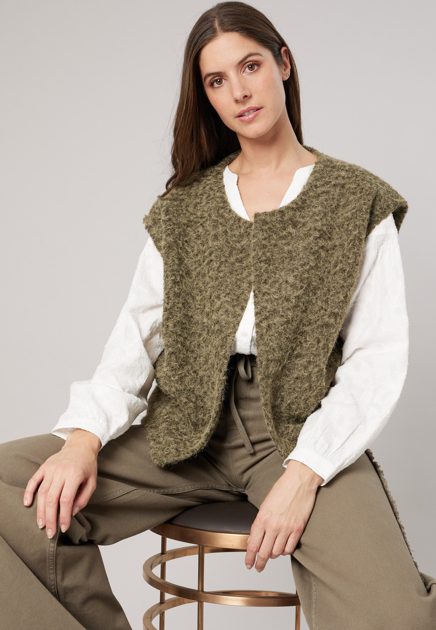 SLOANE Vest Dark Khaki women-1