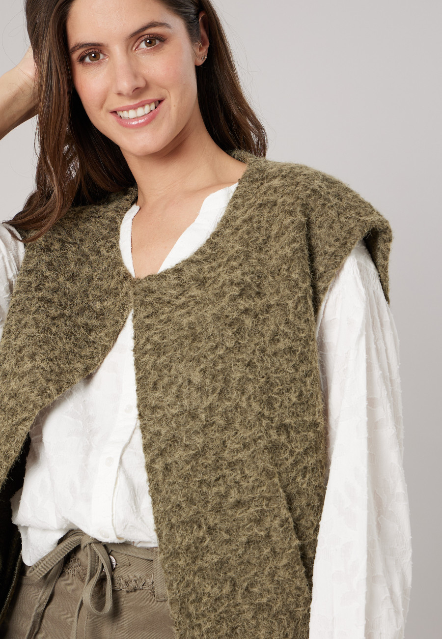 SLOANE Vest Dark Khaki women-3