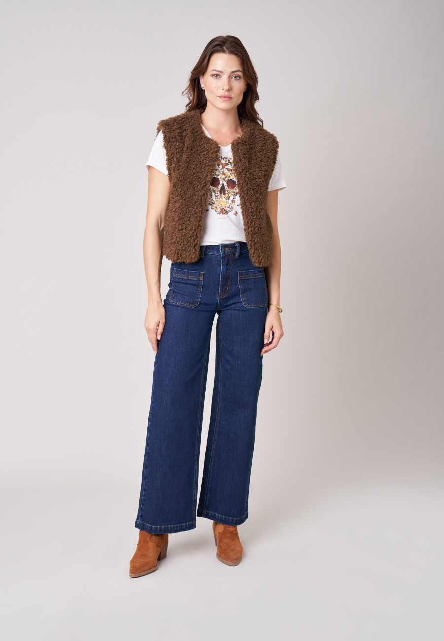VAELINA Vest Light Brown women-2