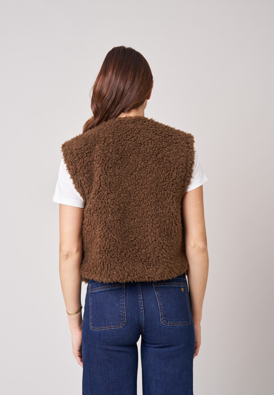 VAELINA Vest Light Brown women-4