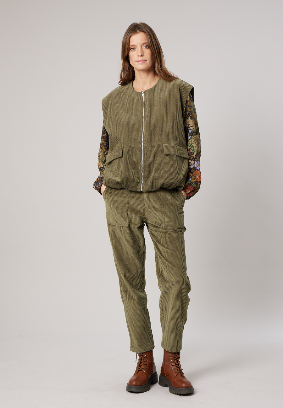Gilet ZOSTINE Dark Khaki femme-2