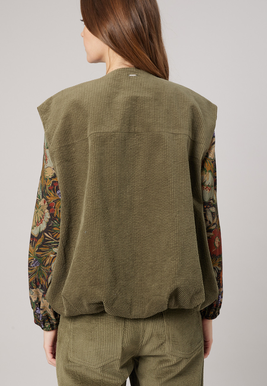Gilet ZOSTINE Dark Khaki femme-4