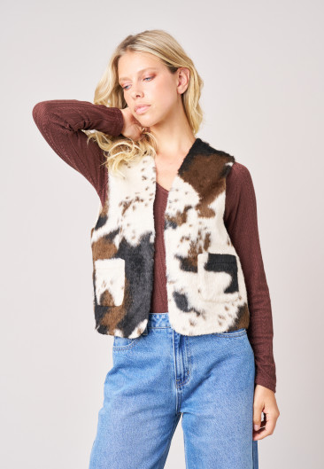 MARIGA Vest Brown women-1