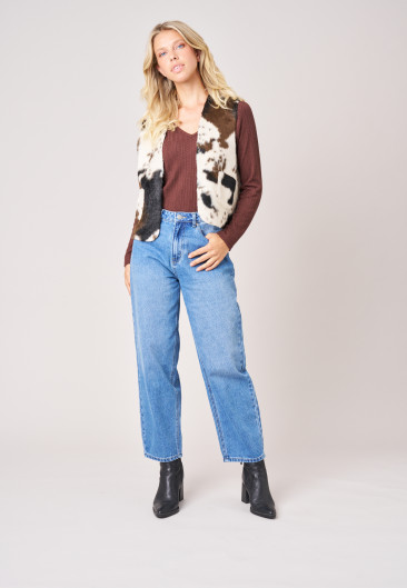 Gilet MARIGA Brown femme-1