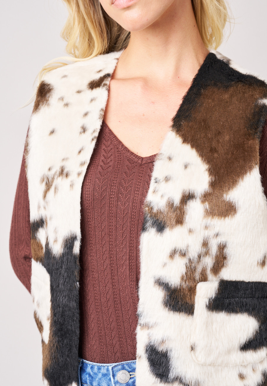Gilet MARIGA Brown femme-3