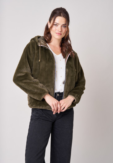 Blouson ISSIA Taupe femme-1