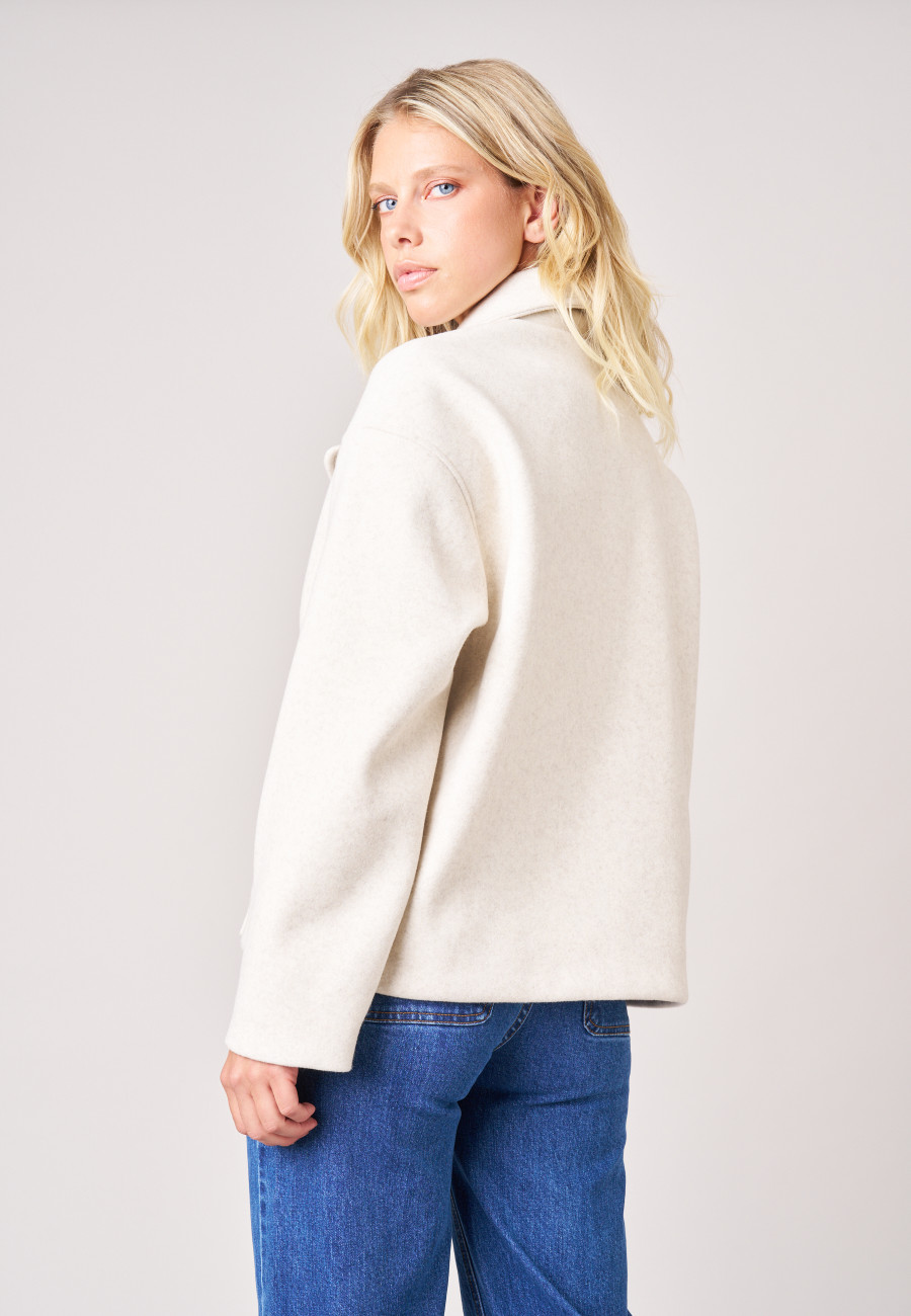 Manteau LEONORA Cream femme-4