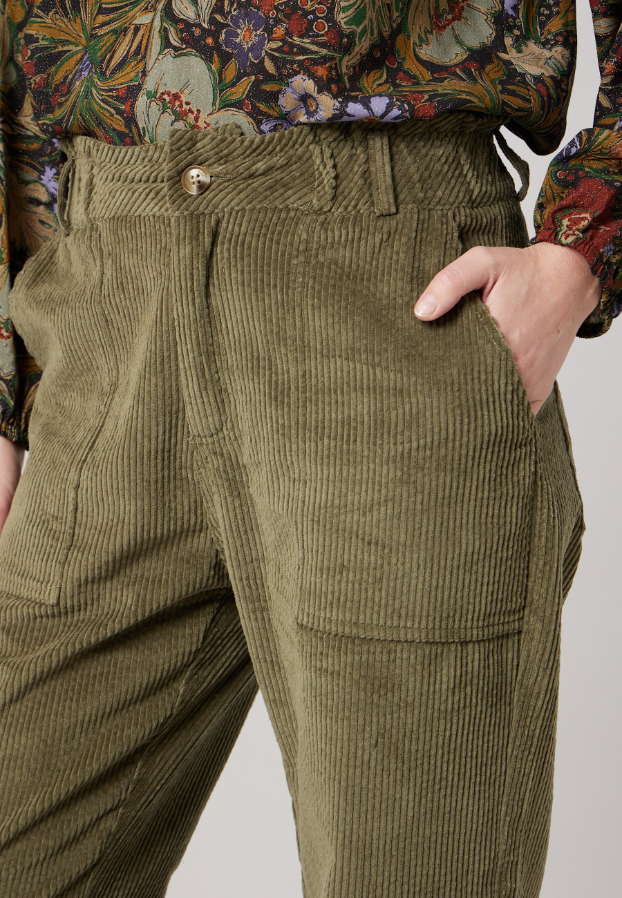 Pantalon WENDELI Dark Khaki femme-3
