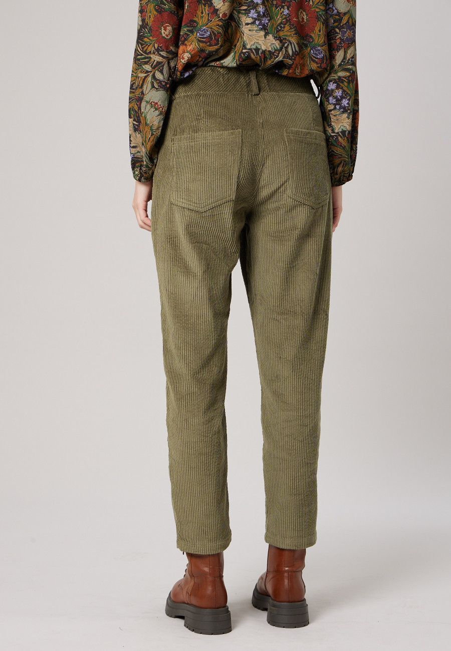 Pantalon WENDELI Dark Khaki femme-4
