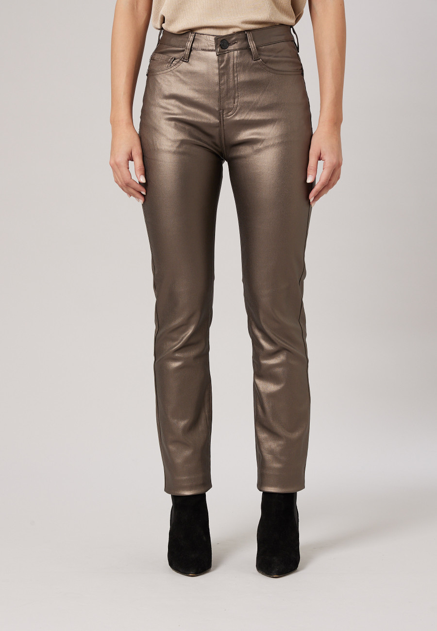 Pantalon LYSIE Taupe femme-2
