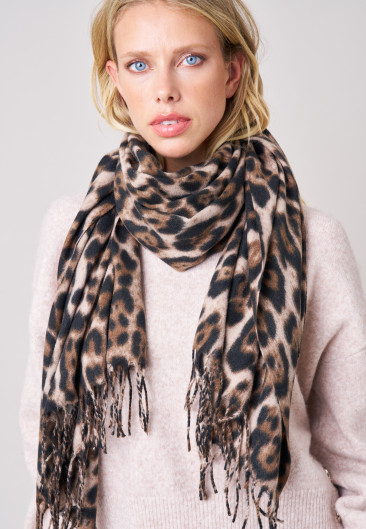LESLIE Scarf Taupe women-1