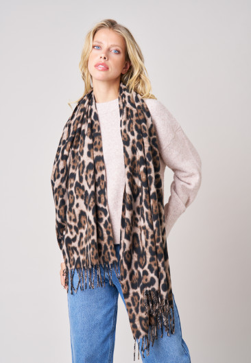 LESLIE Scarf Taupe women-1
