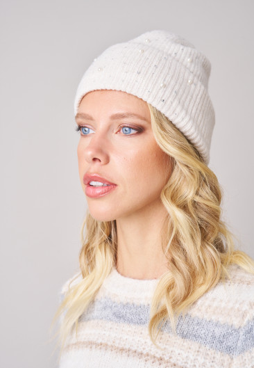 LORALIE Beanie Cream women-1
