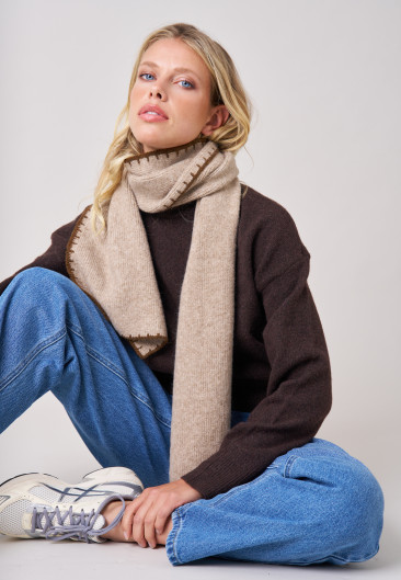 ADRIA Scarf Camel women-1