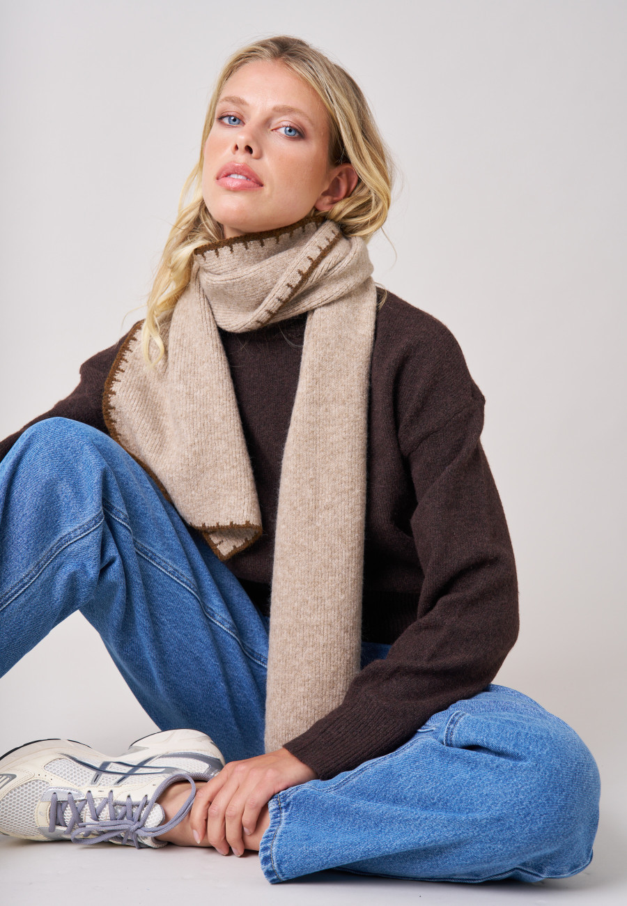 Écharpe ADRIA Camel femme-1