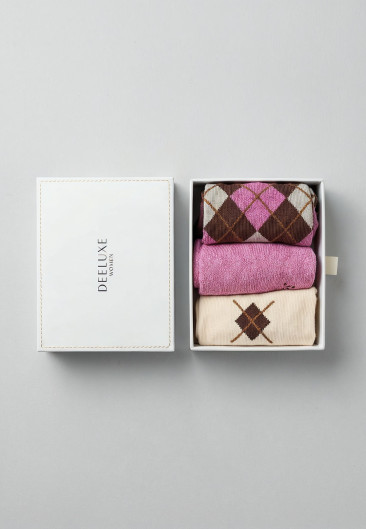 Chaussettes DIAMOND Cream femme-1