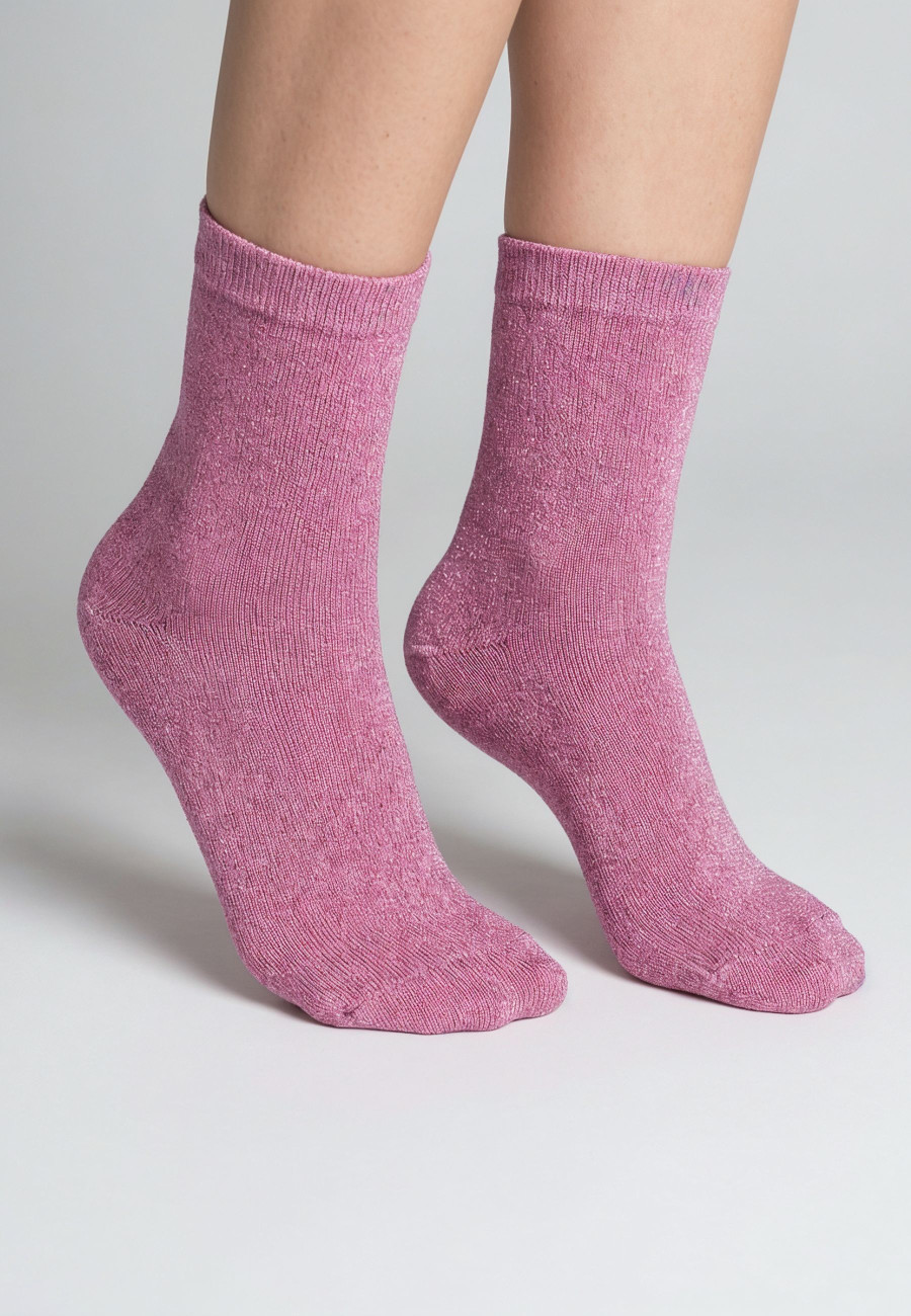 Chaussettes DIAMOND Rose femme-3