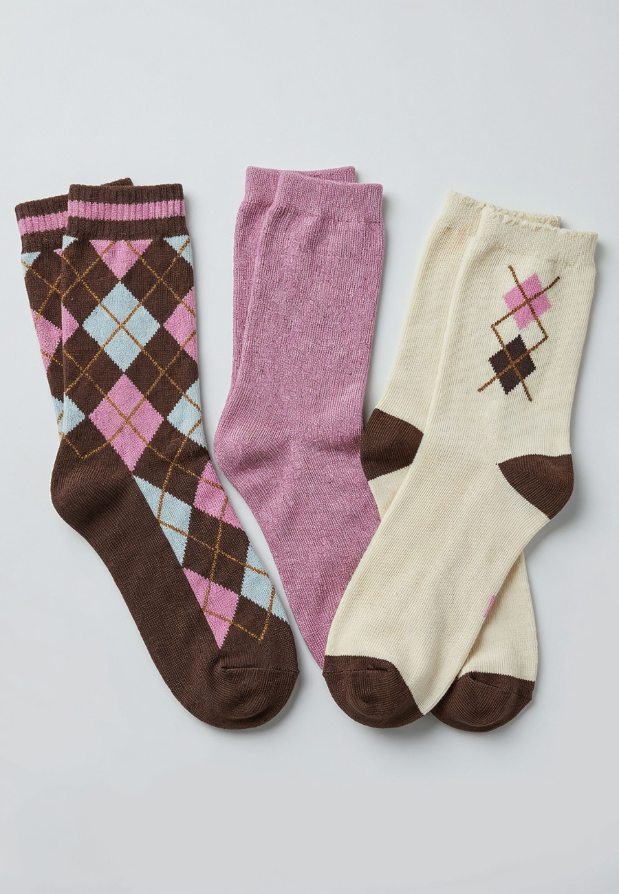 Chaussettes DIAMOND Rose femme-5