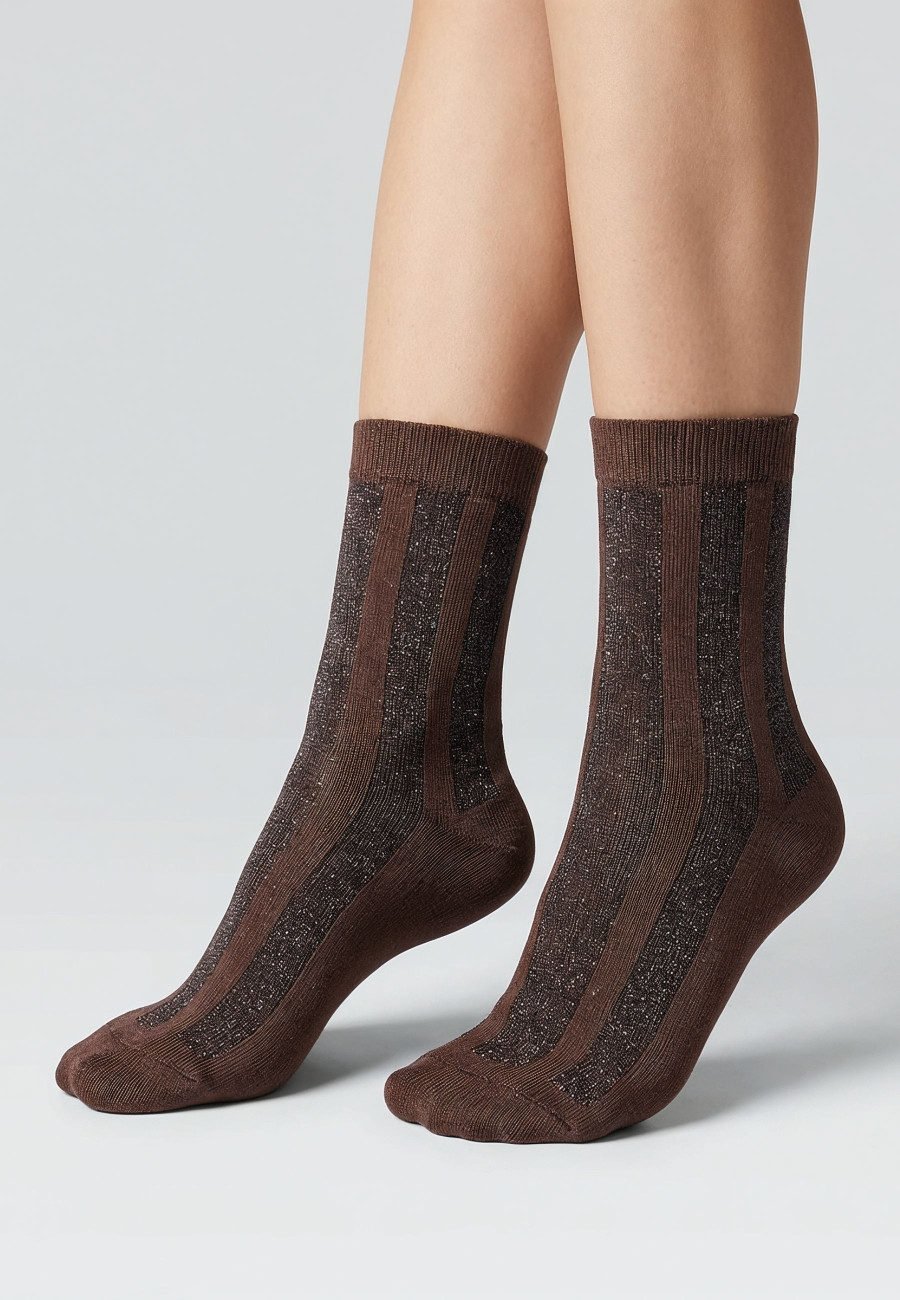 Chaussettes ZEBRA Light Brown femme-3