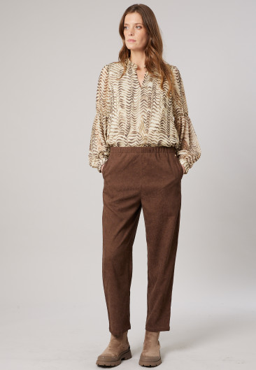 NOLANI Trousers Light Brown women-1