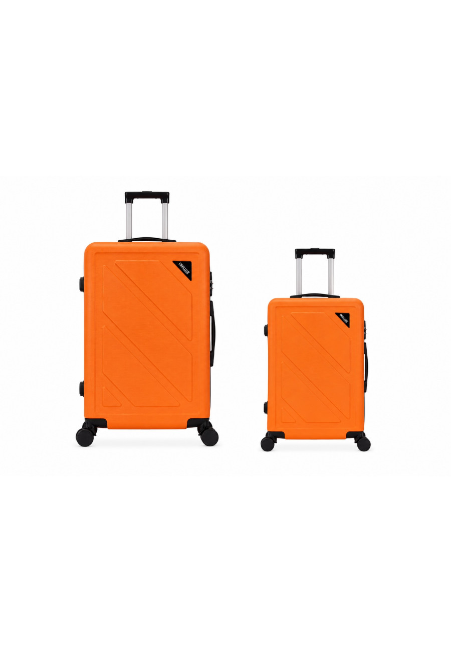Set de 2 valises grande taille + cabine 4 roues 75/55 cm ABS - DOWNTOWN - DEELUXE