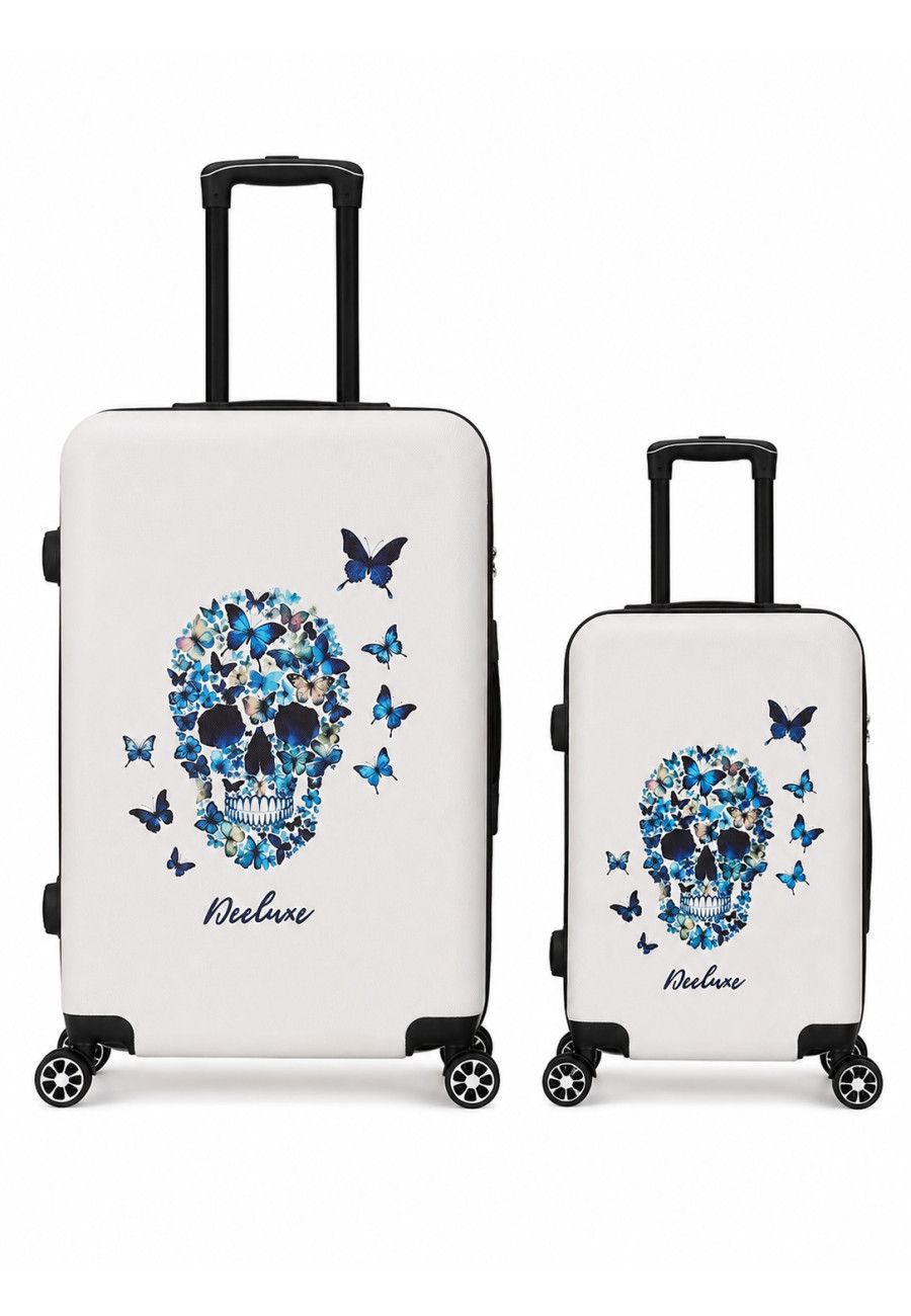 Set de 2 valises grande taille + cabine 4 roues 75/65 cm ABS - SERENITY - DEELUXE