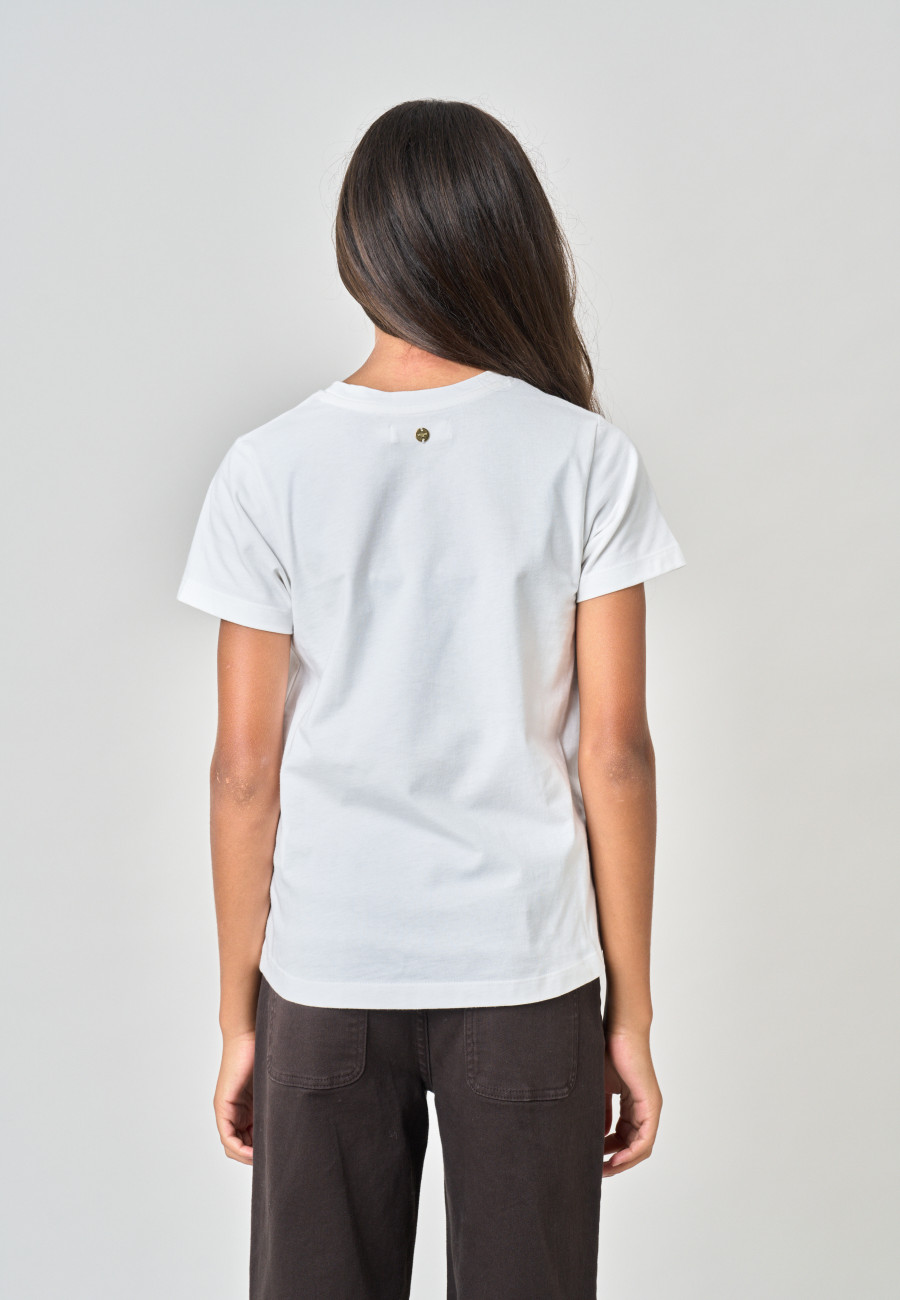 LYANA T-shirt Off White girls-4