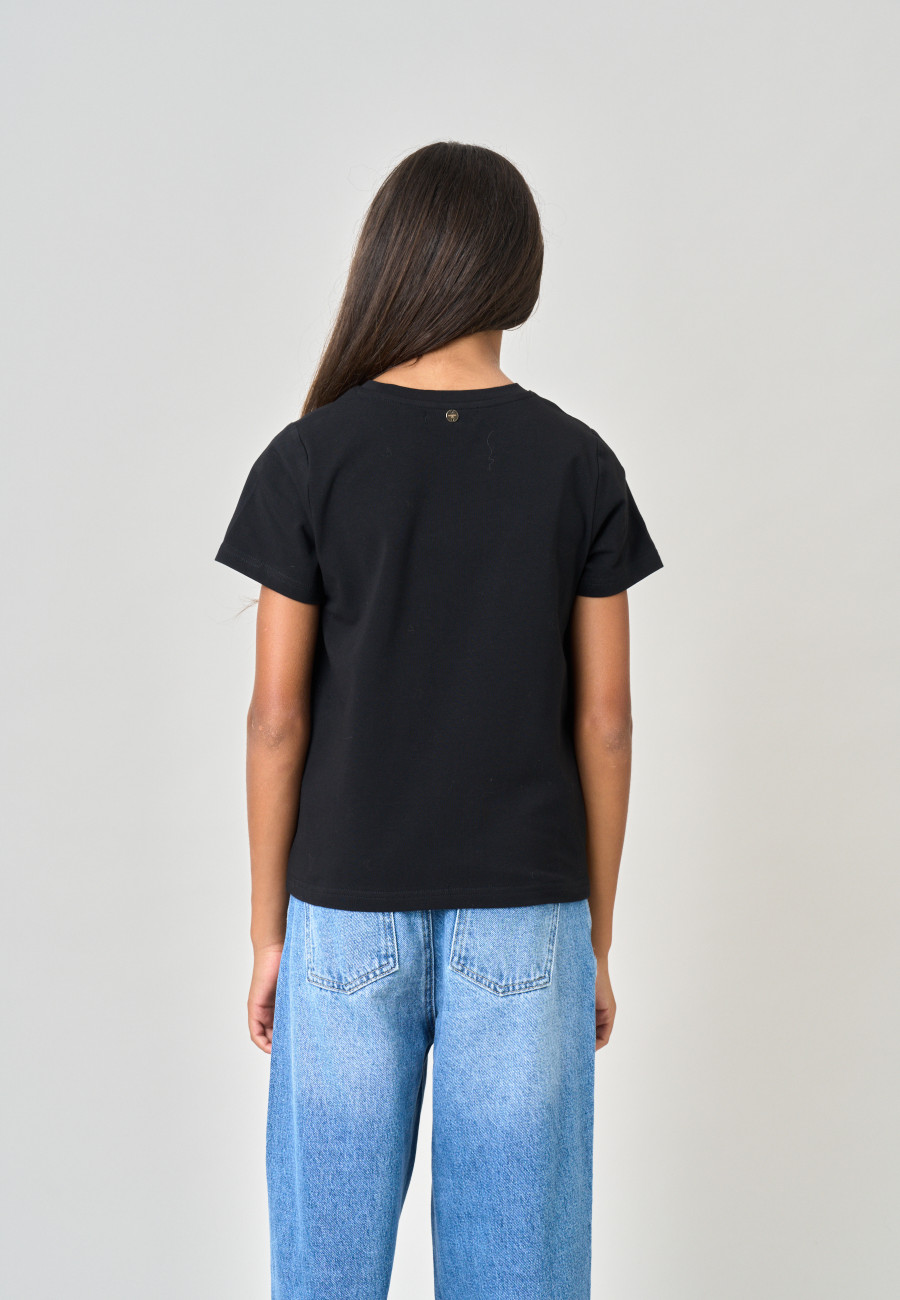 SOLINE T-shirt Black girls-4