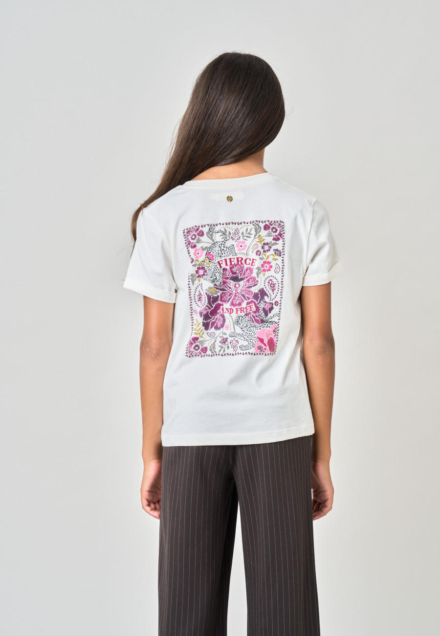 ARMELA T-shirt Off White girls-2