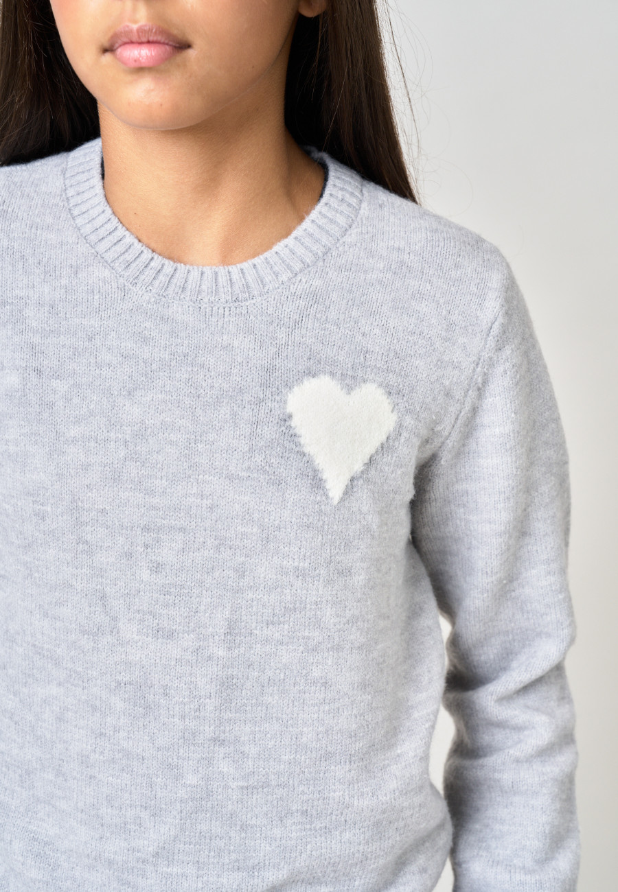 ADONIS Sweater Light Grey girls-3