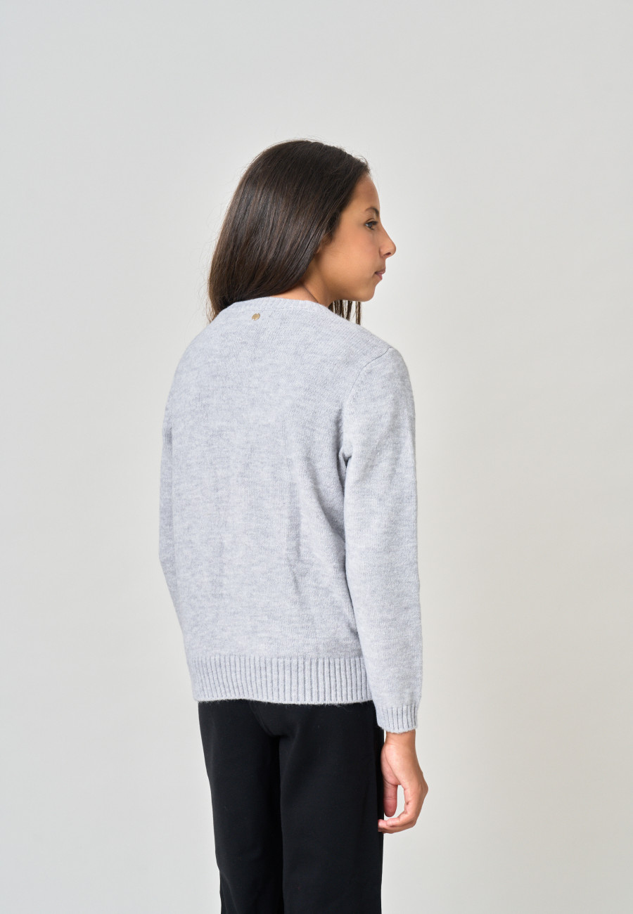 ADONIS Sweater Light Grey girls-4