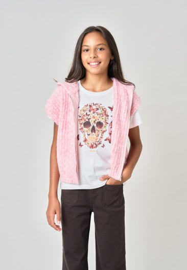 ALIAMA Vest Light Grey Mel girls-1