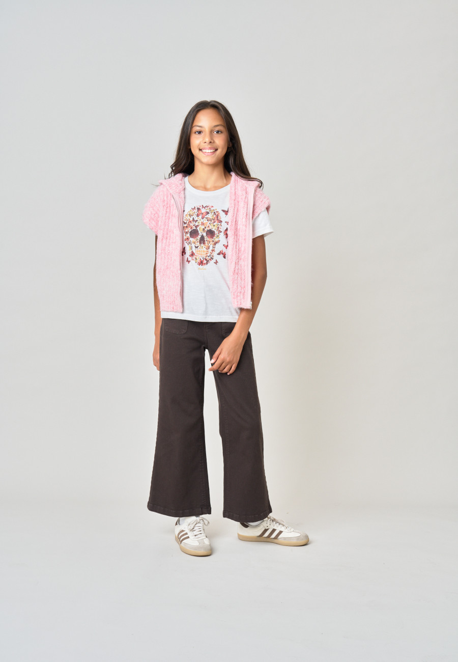 ALIAMA Vest Light Pink girls-2
