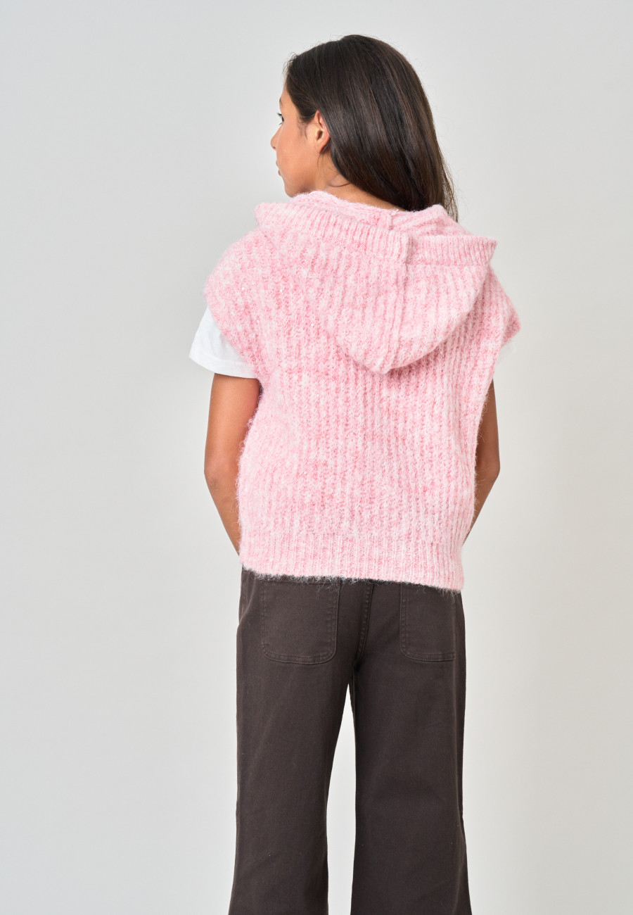 Gilet ALIAMA Light Pink fille-3