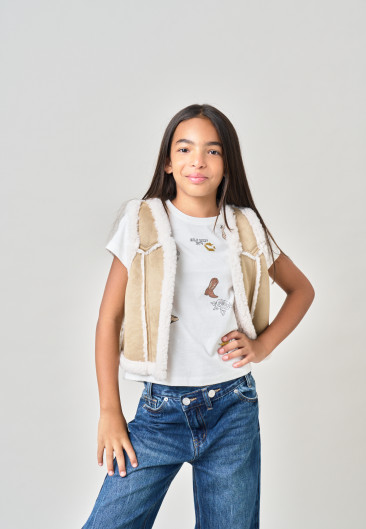 SVANY Vest Natural girls-1