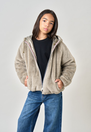 ISSIA Jacket Taupe girls-1