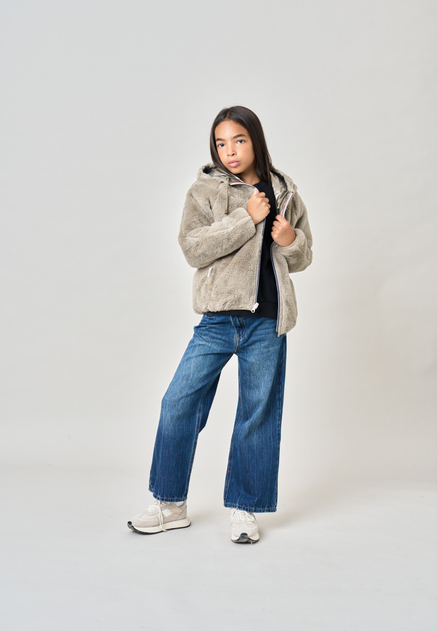 Blouson ISSIA Taupe fille-3