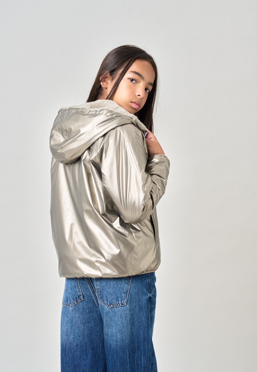 Blouson ISSIA Taupe fille-8